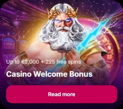 Casino welcome bonus up to eur2 000 225 free spins
