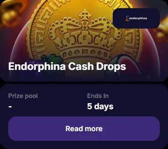 Endorphina cash drops ends in 5 days